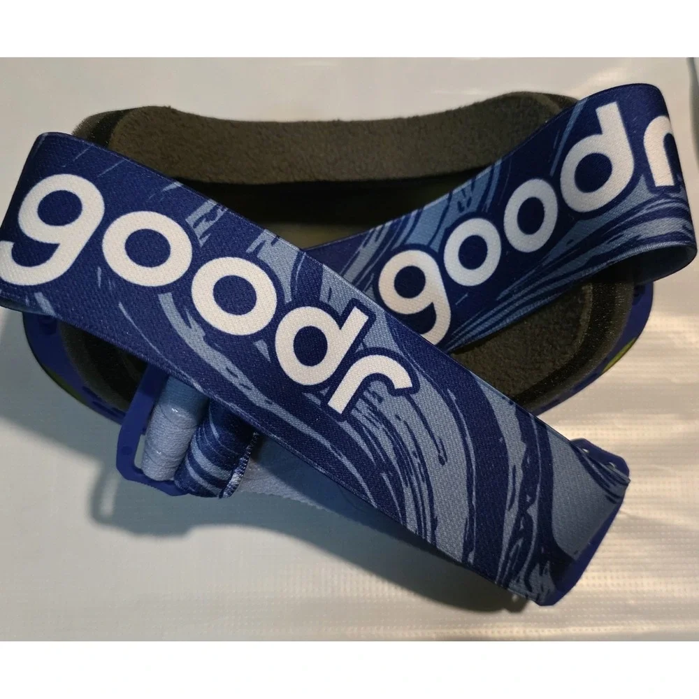 Goodr Snow G Goggles Apres All Day Blue Teal Wave Strap Rare Discontinued NWOB